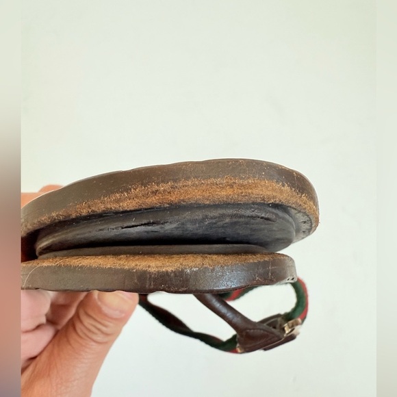 Gucci Black Lifford interlocking GG web Thong Fabric leather sandals EU 36.5 - Picture 9 of 11